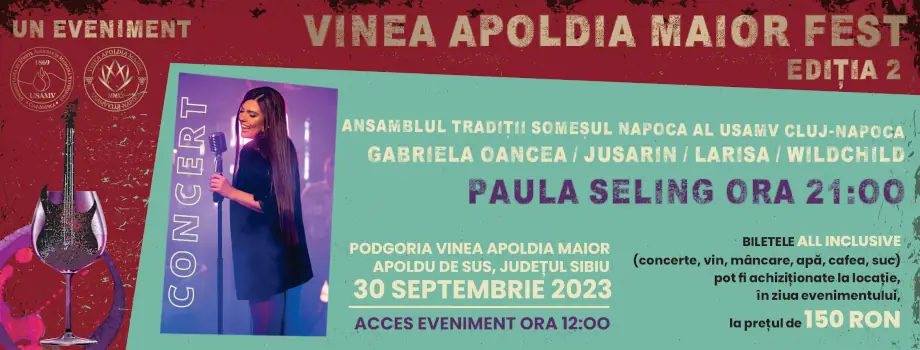 USAMV Cluj, la Vinea Apolodia Maior Fest, 30 septembrie 2023