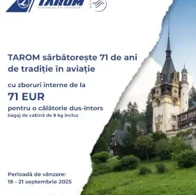Bilete TAROM Promoționale: Doar 71 € Dus-Întors