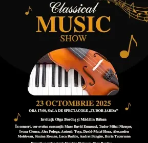 „Classical Music Show” – Concert de muzică clasică la Școala Populară de Arte „Tudor Jarda” Cluj-Napoca