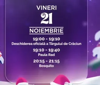 Târgul de Crăciun Cluj-Napoca 2025 – „Planeta Crăciun”: programul deschiderii, artiști de top și un concept spectaculos în Piața Unirii